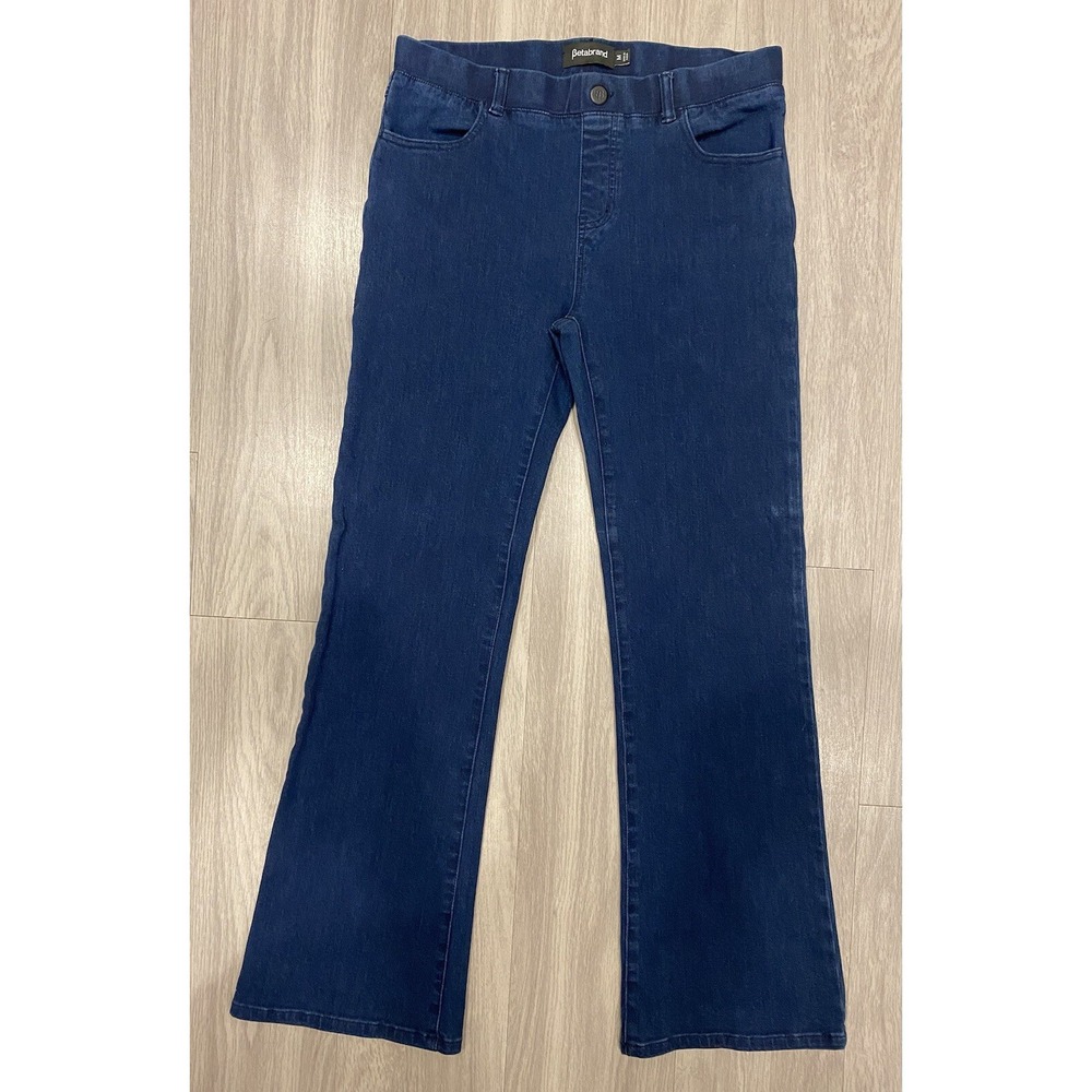Betabrand Pants Womens Medium Straight Blue Yoga Jeans Pants Casual Bottom M EUC